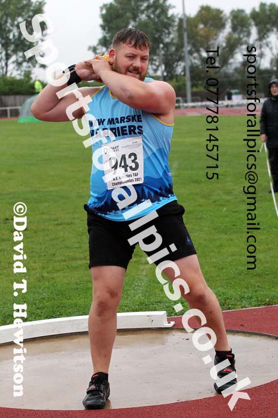 Mens and Boys shot putt, 2021 North Eastern Track and Field Champs., Middesbrough. Photo: David T. Hewitson/Sports for All Pics